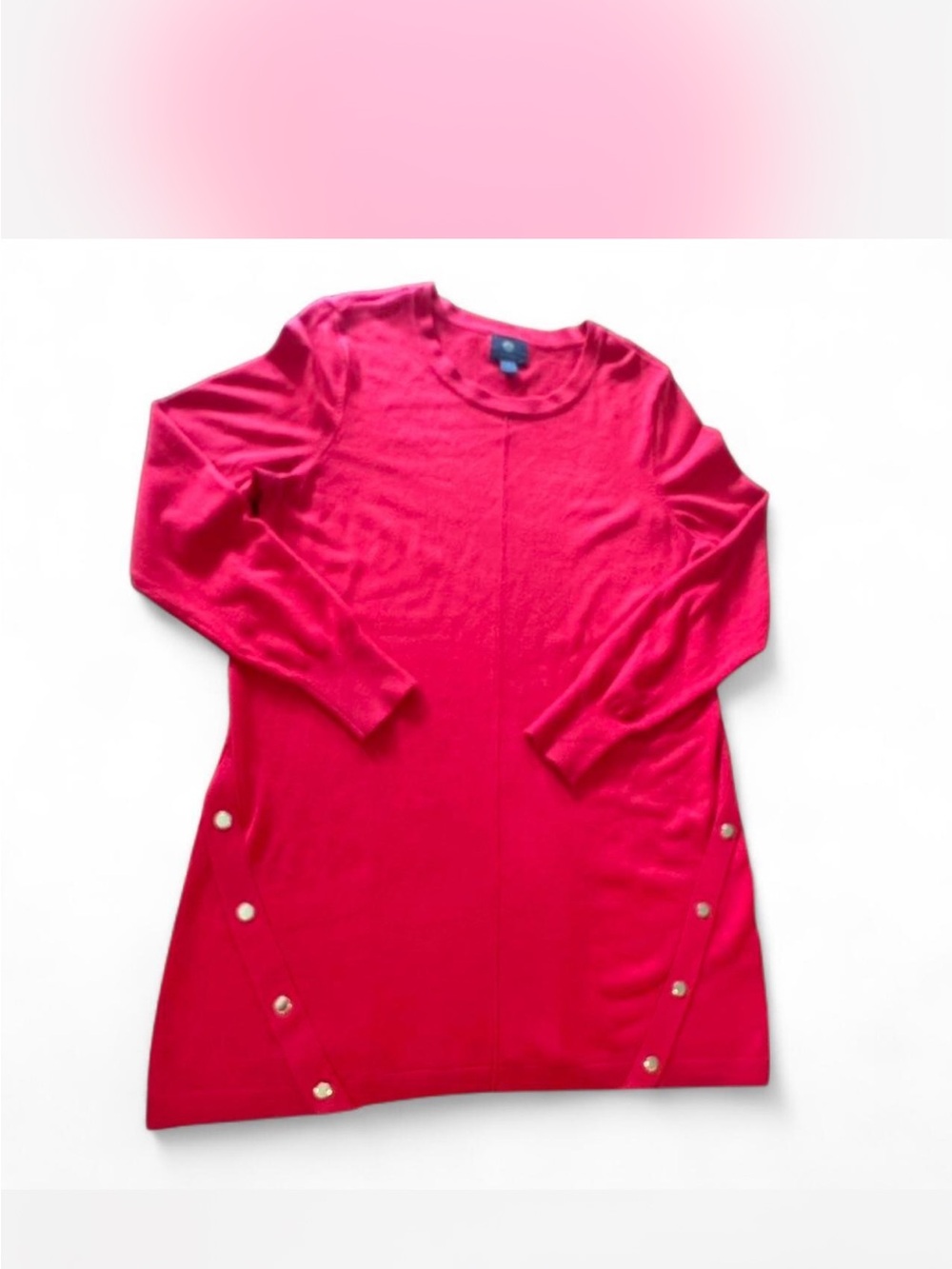 JM Collection Red Crewneck Dress
